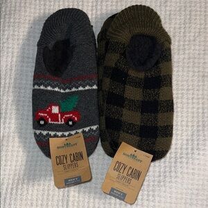 NWT - Northeast Outfitters Cozy Cabin Men's Slippers - 2 pair